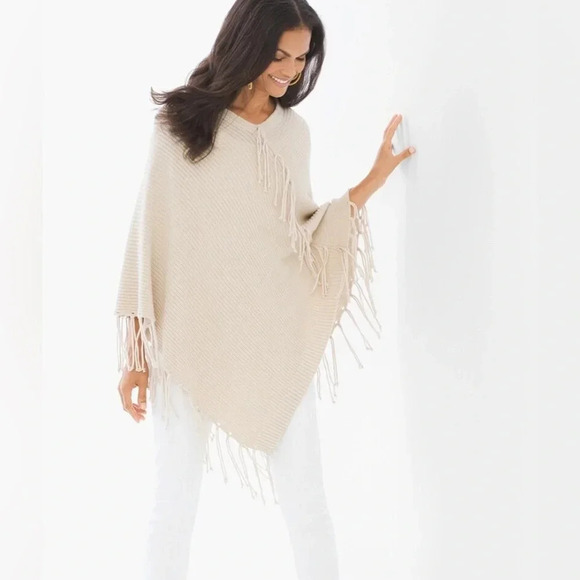 Chico's One Size Jane Shimmer Poncho NEW! - Picture 1 of 9